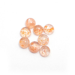 天然石 ルース 卸売　サンストーン Sunstone　ラウンドカボション　3mm（2個セット） 2枚目の画像