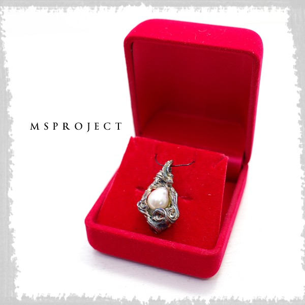 MS project　本真珠バロックパールｘシルバー1000　ペンダントトップ　de-67-ms-092