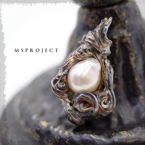 MS project 本真珠バロックパールxシルバー1000 ペンダント