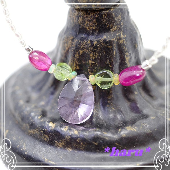 * haru *紫水晶和淡水珍珠項鍊de-107-hr-10 第4張的照片