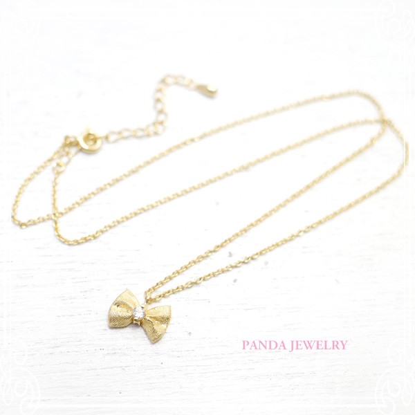 PANDA JEWELRY 　乙女のリボンネックレス　de-12-pj-100(p-045-n)