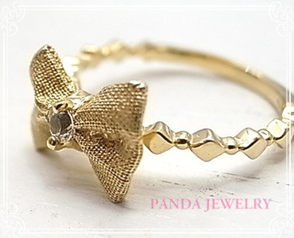 熊貓珠寶（PANDA JEWELRY）少女絲帶戒指p-018-rg 第4張的照片