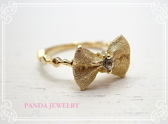 熊貓珠寶（PANDA JEWELRY）少女絲帶戒指p-018-rg 第5張的照片