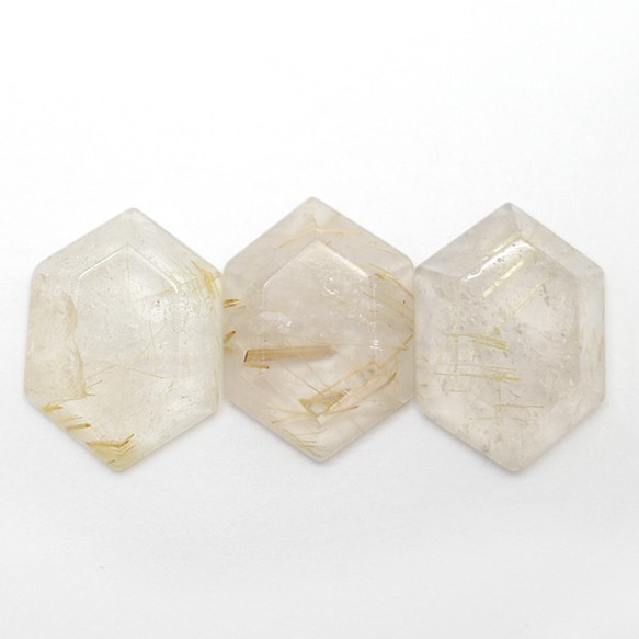 天然石　ルチルクォーツ(Rutile quartz)　ヘキサゴン　ルース　gs-sp-8084 2枚目の画像