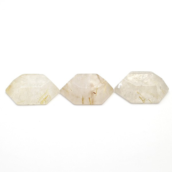 天然石　ルチルクォーツ(Rutile quartz)　ヘキサゴン　ルース　gs-sp-8084 3枚目の画像