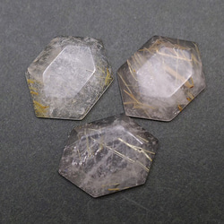 天然石　ルチルクォーツ(Rutile quartz)　ヘキサゴン　ルース　gs-sp-8084 6枚目の画像
