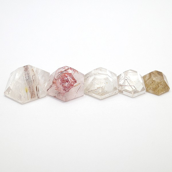 天然石　ルチルクォーツ(Rutile quartz)　ヘキサゴン　ルース　gs-sp-8086 3枚目の画像