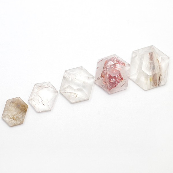 天然石　ルチルクォーツ(Rutile quartz)　ヘキサゴン　ルース　gs-sp-8086 4枚目の画像