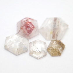 天然石　ルチルクォーツ(Rutile quartz)　ヘキサゴン　ルース　gs-sp-8086 6枚目の画像