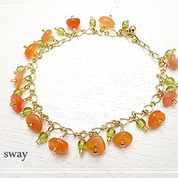sway　「arare」ブレスレット：オレンジ　sw-015 1枚目の画像