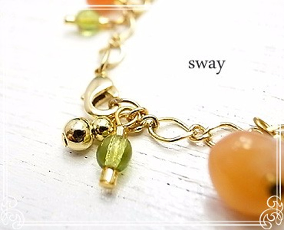 sway　「arare」ブレスレット：オレンジ　sw-015 4枚目の画像