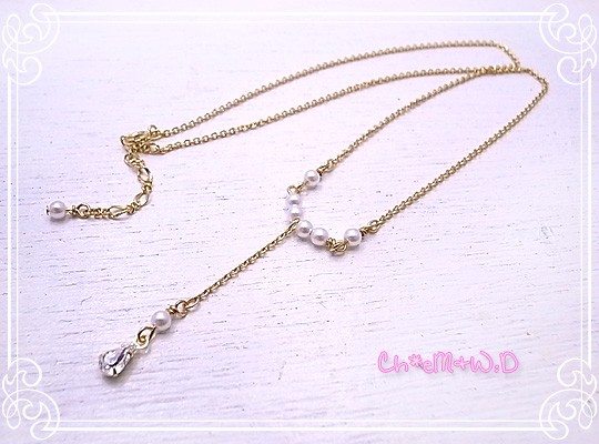Ｃｈ*eM+W:D　Dropbijou Necklace　ch-n4
