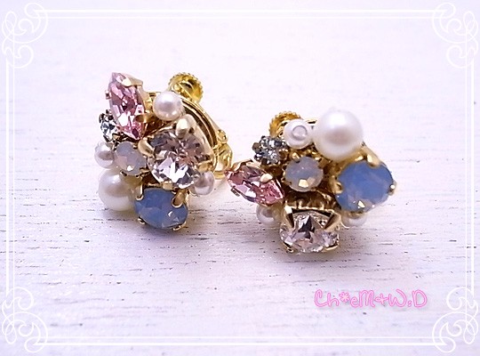 Ｃｈ*eM+W:D　ビジューイヤリング　ch-e1