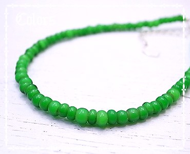 Colors　アンティークビーズブレスレット（グリーン）　de-10-39 4,200円
