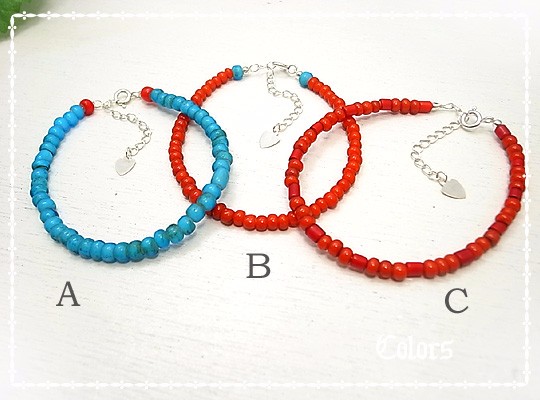 Colors　アンティークビーズブレスレット　de-10-34