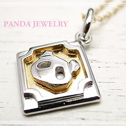 PANDA JEWELRY 　フレームパンダネックレス　p-027-n 2枚目の画像