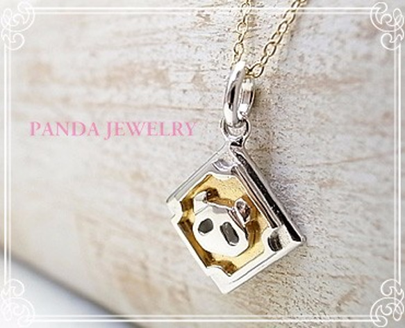 PANDA JEWELRY 　フレームパンダネックレス　p-027-n 3枚目の画像