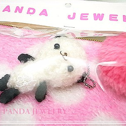 PANDA JEWELRY 　パンダ付きオリジナルポーチセット　p-032 3枚目の画像