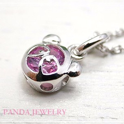 PANDA JEWELRY 　プチパンダネックレス（ピンク）　p-010-n-rp 2枚目の画像