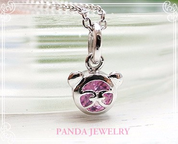 PANDA JEWELRY 　プチパンダネックレス（ピンク）　p-010-n-rp 3枚目の画像