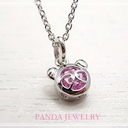 PANDA JEWELRY 　プチパンダネックレス（ピンク）　p-010-n-rp 4枚目の画像