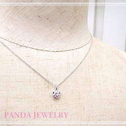 PANDA JEWELRY 　プチパンダネックレス（ピンク）　p-010-n-rp 5枚目の画像