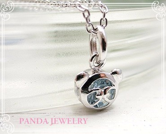 PANDA JEWELRY 　プチパンダネックレス（ブルー）　p-010-n-rb 3枚目の画像