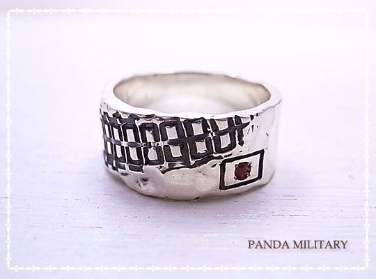 PANDA MILITARY　戦車わだちリング(10戦車)燻し　p-053-r-10i