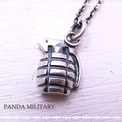 PANDA MILITARY　手榴弾ネックレス　p-044-n 2枚目の画像