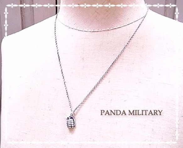 PANDA MILITARY　手榴弾ネックレス　p-044-n 5枚目の画像