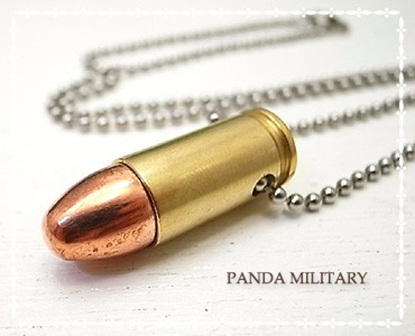 PANDA MILITARY　ダミーカート9mmネックレス　p-025-n-d 2枚目の画像