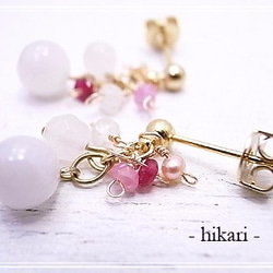 -hikari-天然石材鮮豔的耳飾/耳環HK-09 第3張的照片