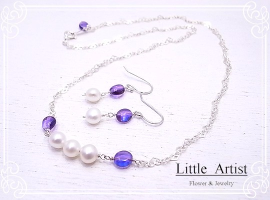 Littile Artist　クラシカルWNP1　ネックレス&ピアス　la-11