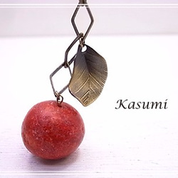 Kasumi　アップル珊瑚のラリエット　ksm-08 3枚目の画像