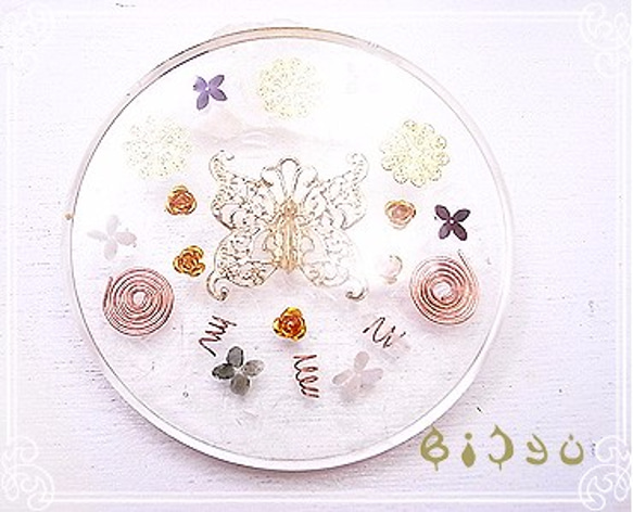 毘殊　オルゴンコースター オルゴナイト バタフライ 蝶　bijyu-127 2枚目の画像