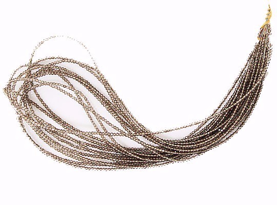 スモーキークォーツ（Smokey quartz）/カットビーズ　stg-b-57　単価(1本以上)