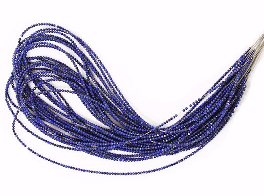 天然石 ビーズ ライン 卸売　ラピスラズリ（Lapis lazuli）/カットビーズ　stg-b-34　単価(1/2連)