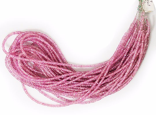 ピンクサファイア（Pink sapphire）/カットビーズ 　stg-b-22　単価(1/4連)