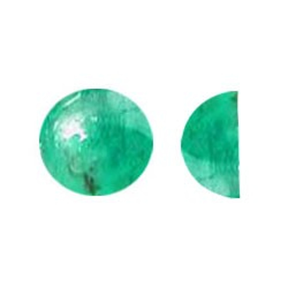 天然石ルース裸石　エメラルド（Emerald）　ラウンドカボション　2.5mm　eme-rc 1枚目の画像