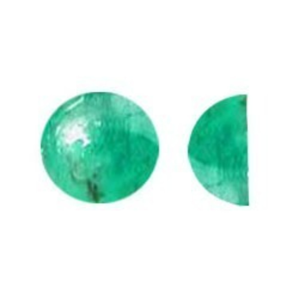 【在庫限り】天然石ルース裸石　エメラルド（Emerald）　ラウンドカボション　5mm　eme-rc 1枚目の画像