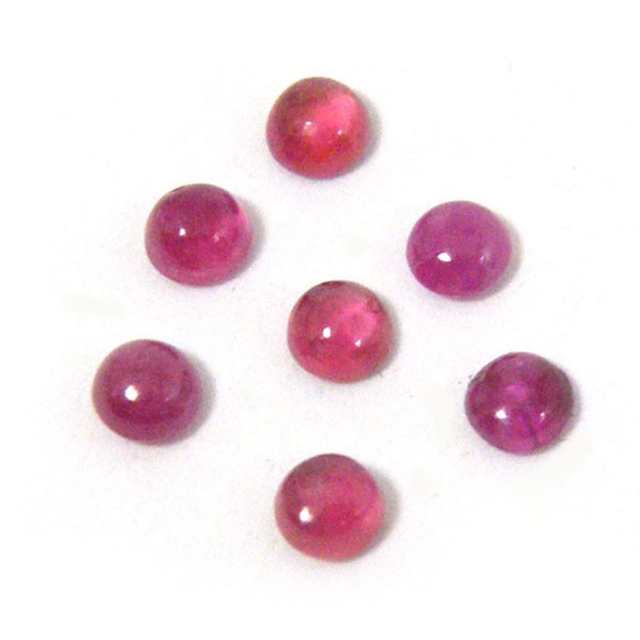 福袋 卸売 ルース 天然石 ルビー（Ruby） 2.5mm ラウンドカボション ビーズ・レジン・アクセサリ