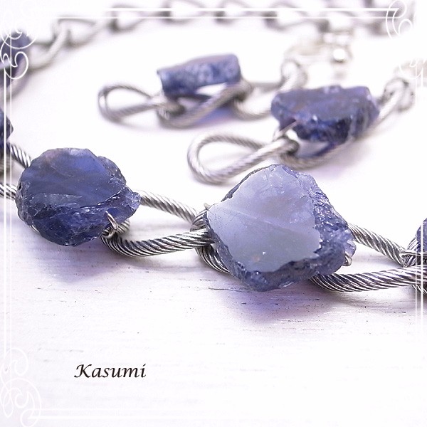 Kasumi　アイオライトのネックレスとイヤリング　de-59-ks-49