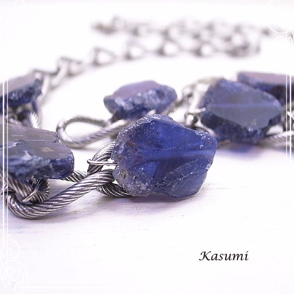 Kasumi　アイオライトのネックレスとイヤリング　de-59-ks-49
