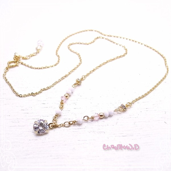 Ｃｈ*eM+W:D　COLOR swarovski Necklace【pop】　de-47-ch-n6 1枚目の画像