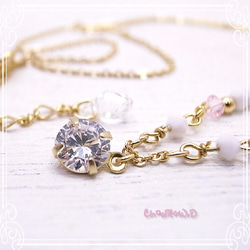 Ｃｈ*eM+W:D　COLOR swarovski Necklace【pop】　de-47-ch-n6 2枚目の画像