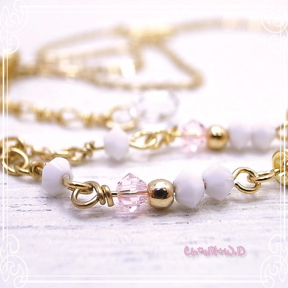 Ｃｈ*eM+W:D　COLOR swarovski Necklace【pop】　de-47-ch-n6 3枚目の画像