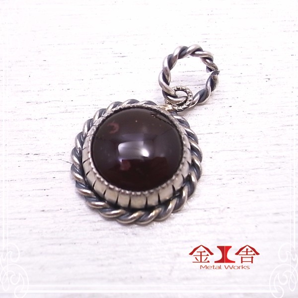金工舎　シルバーペンダント【カーネリアン】　de-24-ks-22