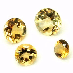 天然石 ルース 卸売　シトリン（citrine）　ラウンドカット　cit-r　3mm 2枚目の画像