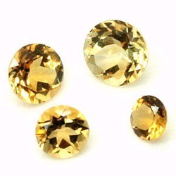 天然石 ルース 卸売　シトリン（citrine）　ラウンドカット　cit-r　5mm 2枚目の画像