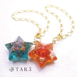 TAK 3 Mini Star型Olgonite Bag Charm“Orange”de-68-ta-28 第2張的照片